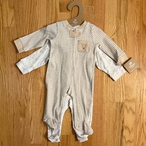 Disney Baby Set of 2 Organic Footed One Pieces